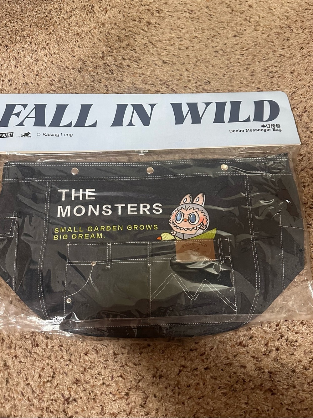 THE MONSTERS FALL IN WILD SERIES-Denim Messenger Bag